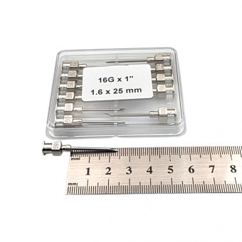 Игла ветеринарная многоразовая 1.6×25LL, 16G×1`` 12 шт/уп
