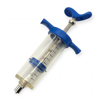 Шприц 50 мл. з бігунком пластиковий багаторазовий ветеринарний 