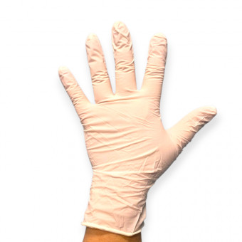 Перчатки нитриловые неопудренные белая размер М, 100шт, 3,5 гр