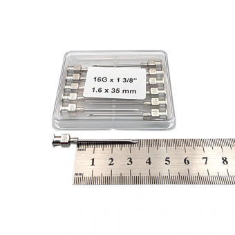Игла ветеринарная многоразовая 1.6×35 LL, 16G×1 1/8`` 12 шт/уп