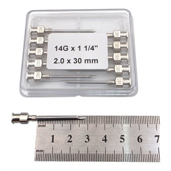 Игла ветеринарная многоразовая 2.0×30 LL, 14G×2`` 12шт/уп 