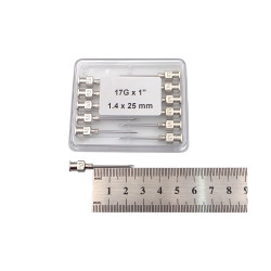 Голка ветеринарна багаторазова 1.4×25LL, 17G×1″ уп.12 шт