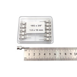 Голка ветеринарна багаторазова 1.0×10LL, 19G×3/8″ 12 шт/пак