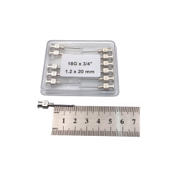 Голка ветеринарна багаторазова 1.2×20LL, 18G×3/4″ 12шт/пак