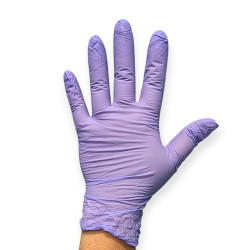 Перчатки нитриловые неприпудренные, фиолетовые размер M, 100 шт/уп, 3,5 гр.