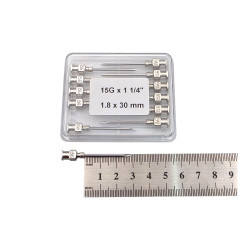 Игла ветеринарная многоразовая 1.8×30LL, 15G×1 1/4 12 шт/уп