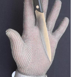 Кольчужная перчатка 5-палая с ремнем TPU, р. M