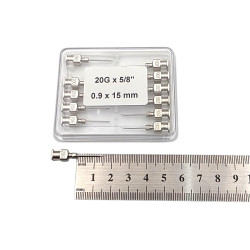 Голка ветеринарна багаторазова 0.9×15LL, 20G×5/8`` уп.12 шт