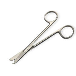 Ножницы Littatuera прямые для лигатуры и снятия швов с крючкообразным концом 13,5 см